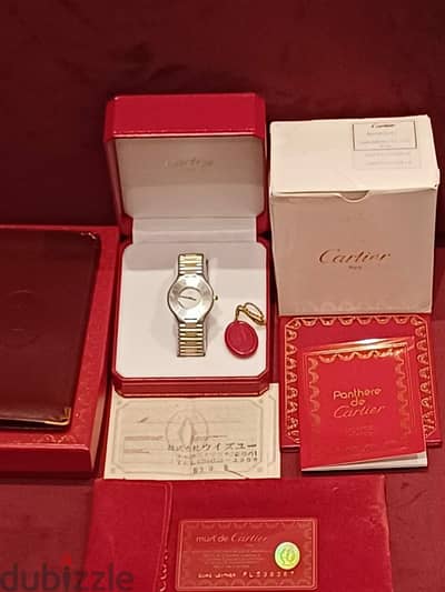 طقم ساعة كارتير موست دي cartier Must de