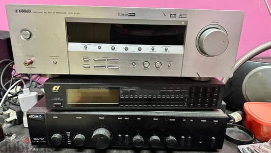 Yamaha Amplifier, Sansui Equalier and Arcam Amplifier