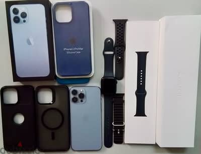 iPhone 13 Pro Max (512 GB) + Apple Watch Series 7 (45mm) with Extras