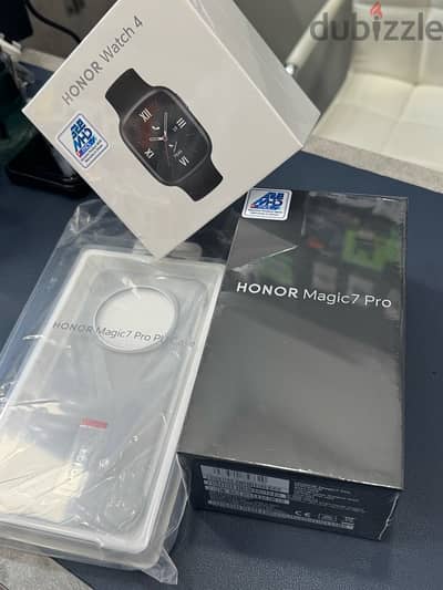 Honor magic 7 pro 512gb with 12 ram with watch and cover