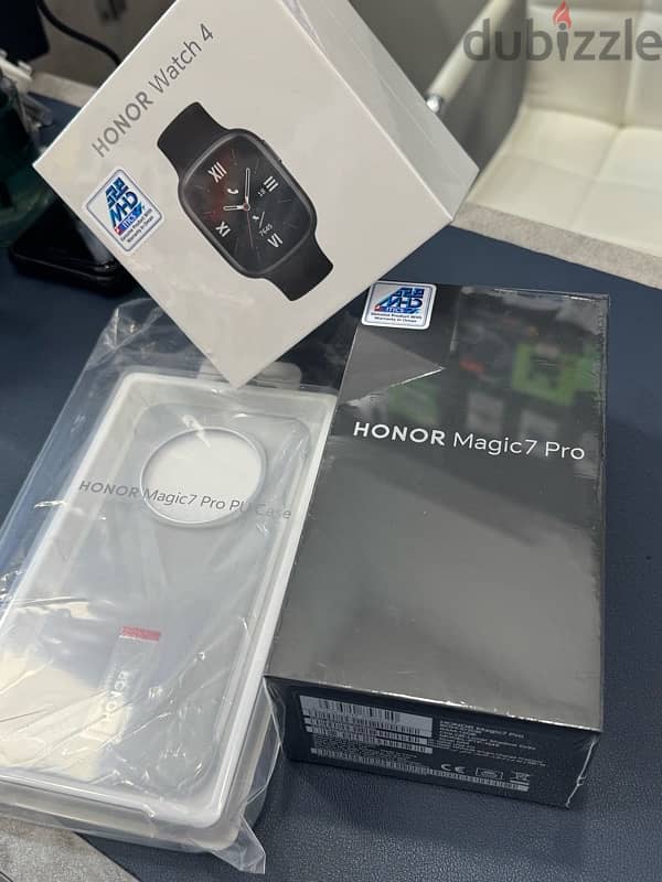 Honor magic 7 pro 512gb with 12 ram with watch and cover 0