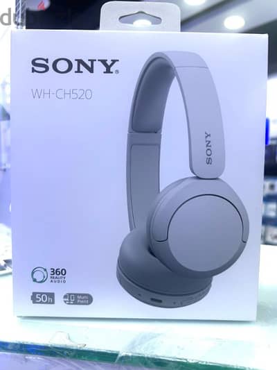 Sony WH-CH520 Wireless Headphones BT On-Ear Headset with Microphone