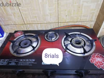 Gas stove-3 burner glass top