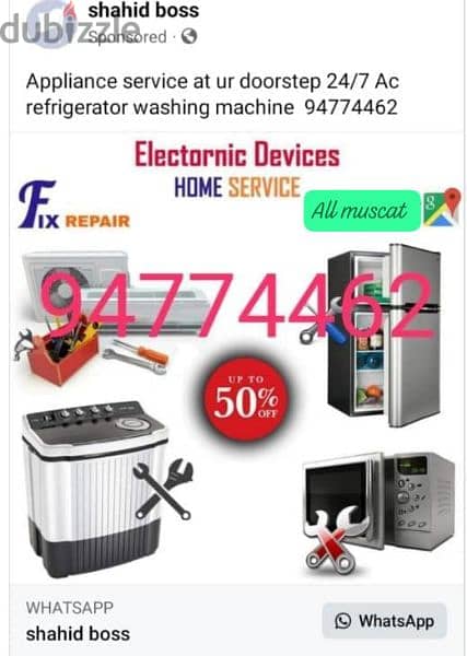 AC refrigerator and freezer full automatic washing machine repair 0