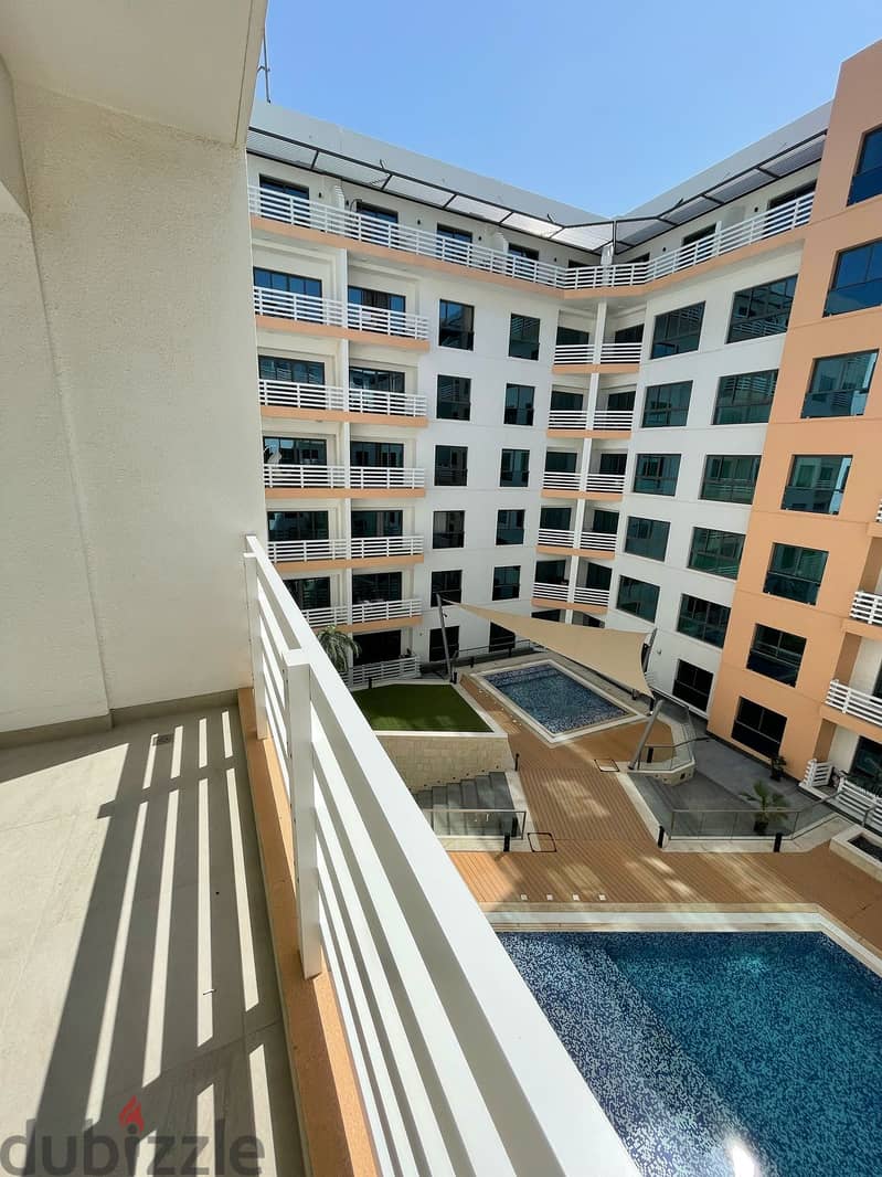 Furnished 1BHK Apartment with Pool View in Muscat Hills PPA391 6