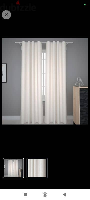 Elegant White heavy blackout curtains 2 pairs with free items 2