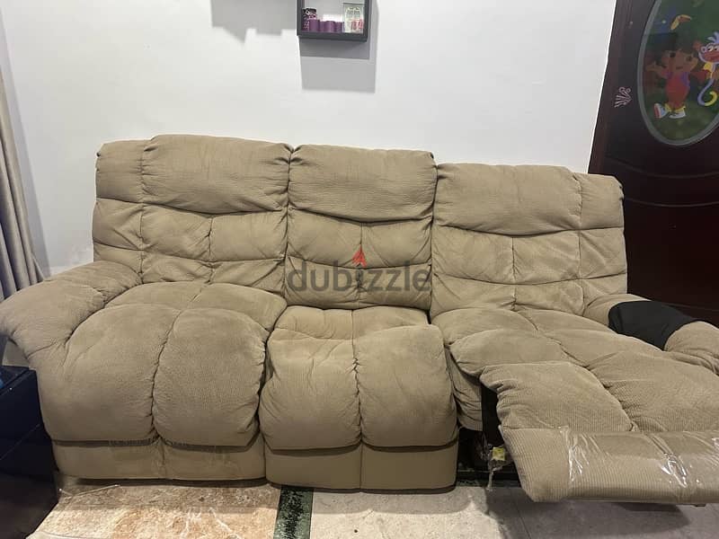 3 SEATER SOFA WITH RIGHT AND LEFT RECLINER 1