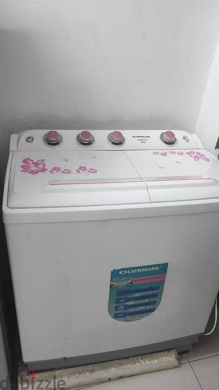 olsenmark semi automatic washing machine 10kg and a fridge power brand 2