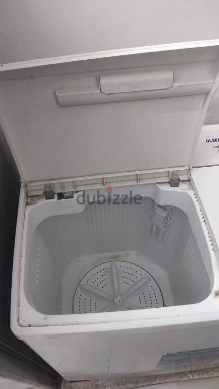 olsenmark semi automatic washing machine 10kg and a fridge power brand 6