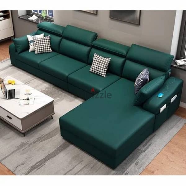 l shape sofa with bad 1