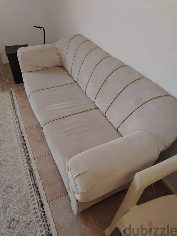 sofa 5 seater + table & chairs 2