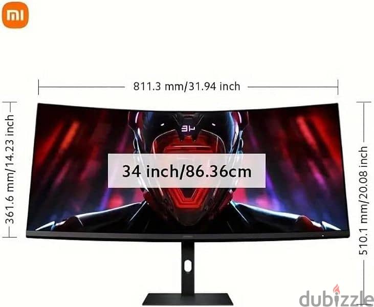 Xiaomi Curved Gaming Monitor 34-inch 180Hz 1ms Fast FreeSync 3