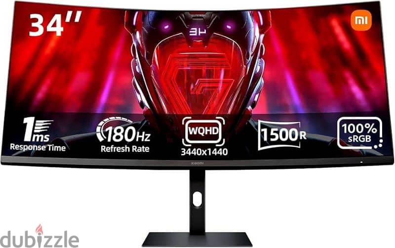 Xiaomi Curved Gaming Monitor 34-inch 180Hz 1ms Fast FreeSync 4