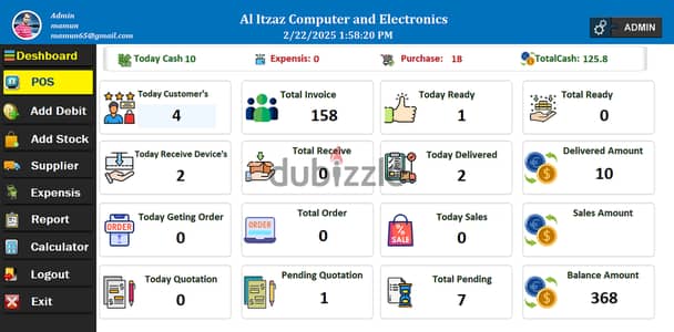 Billing, Sales, Service, Quatation,Software for Electronics Shop