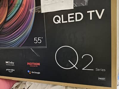 QLED google tv 55 inch under warranty only 9 month some time used