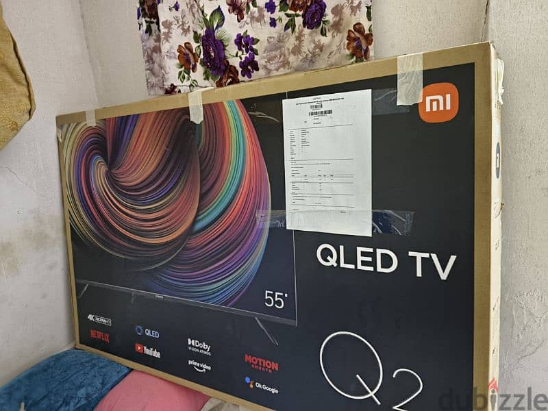 QLED google tv 55 inch under warranty only 9 month some time used 4