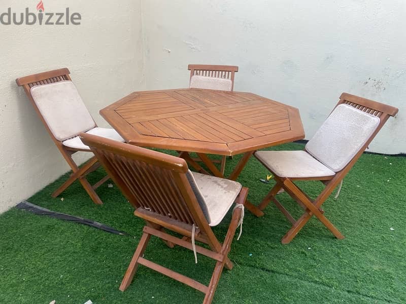 outdoor wooden table chairs 1