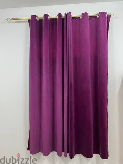 Window Curtain 4 sets (2 Pink/1golded/1 brown color)