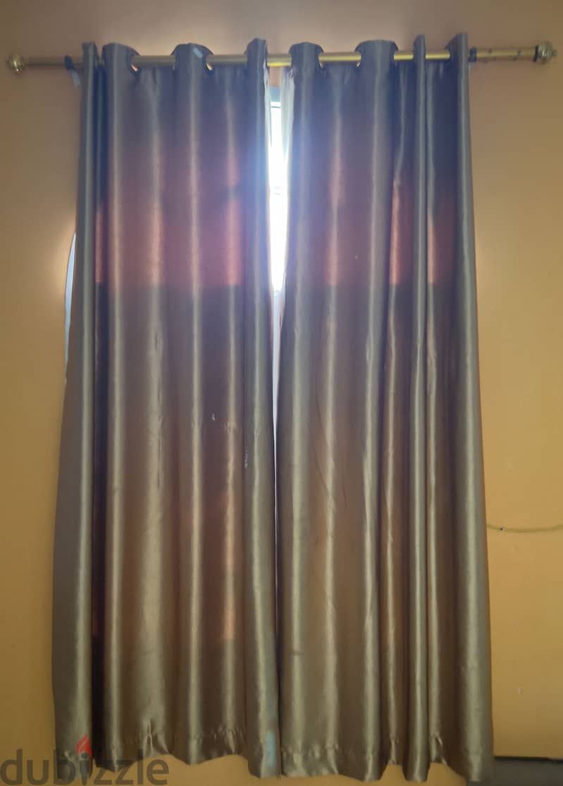 Window Curtain 4 sets (2 Pink/1golded/1 brown color) 2