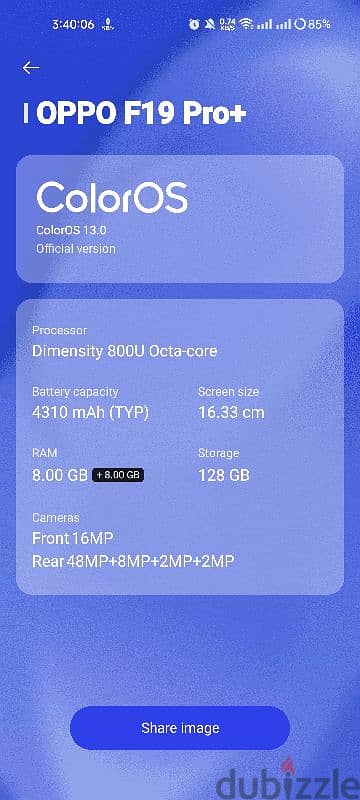 5G 8+8 Ram 128 Storage Oppo 3