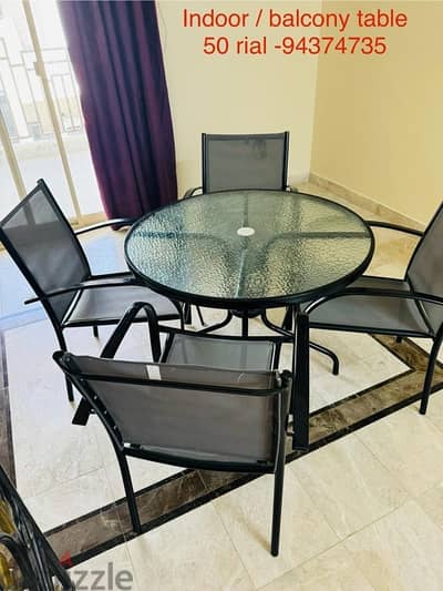 indoor /balcony table with four chairs