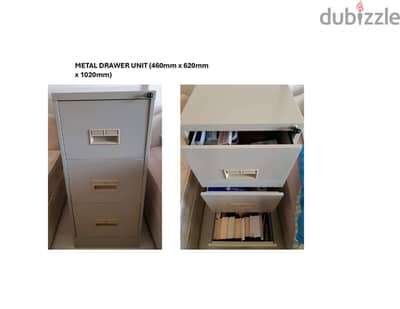 METAL DRAWER UNIT (460mm x 620mm x 1020mm)