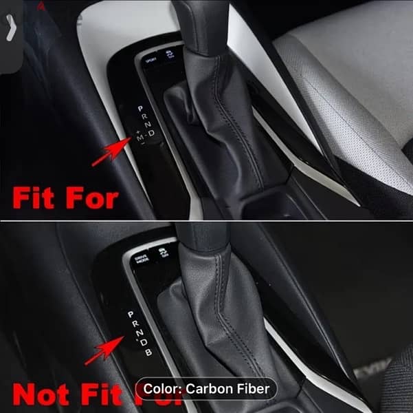 Carbon Fiber Car Interior Trim Panel Cover for corolla 2019-2022 2