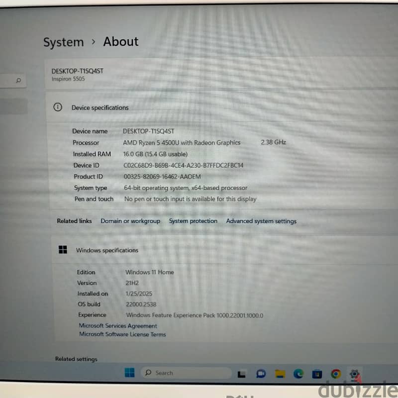 AMD Ryzen-5 4500-U 16GB RAM 512GB SSD 15.6 INCH SCREEN 1