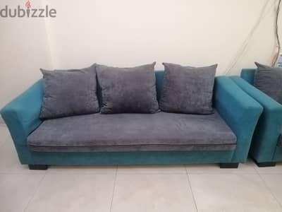 king size cot and 3+2+1 seater sofa