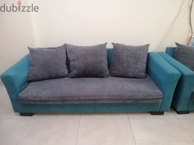 king size cot and 3+2+1 seater sofa 0