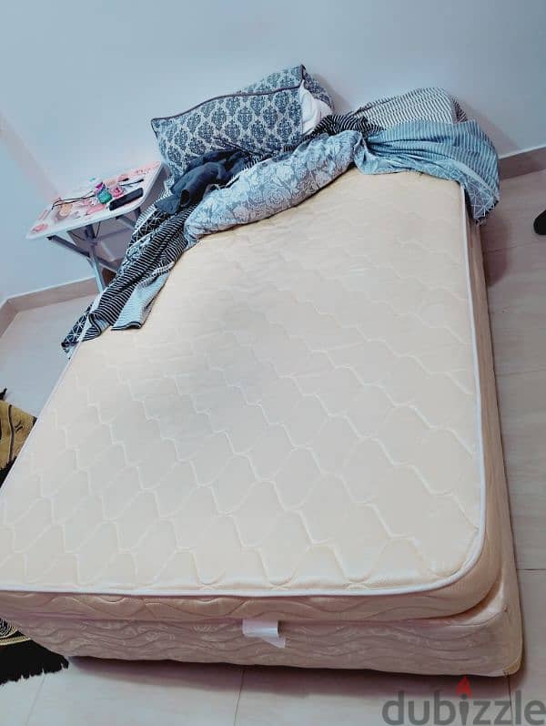 urgent Sale leaving oman single bed with mattress 1