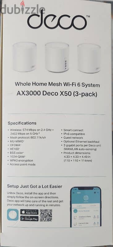 decco TP Link AX3000 Mesh WiFi 6 3