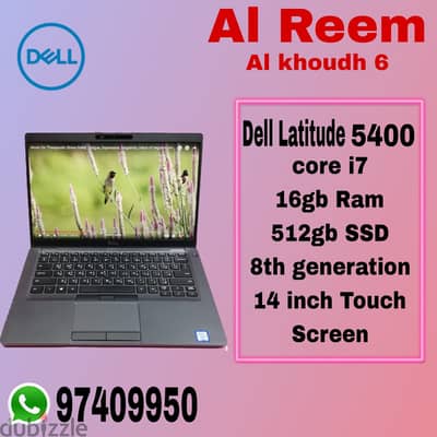 TOUCH DELL 8th GENERATION CORE I7 16GB RAM 512GB SSD 14 INCH SCREEN