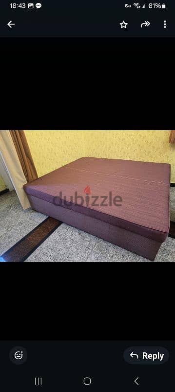 double bed with attached mattress 1