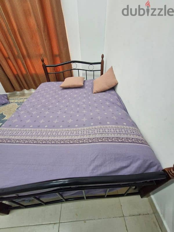 Iron And Wood Bed For Sale . 2