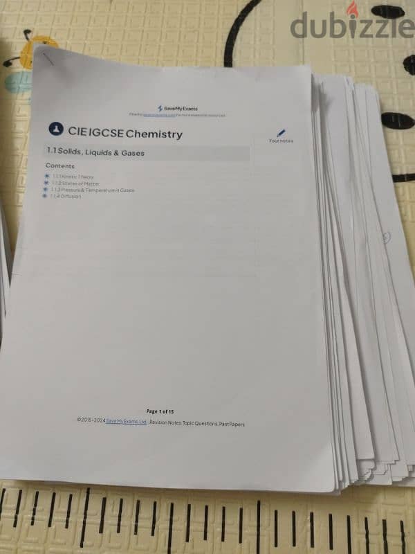 CIE IGCSE BIOLOGY & CHEMISTRY NOTES 0