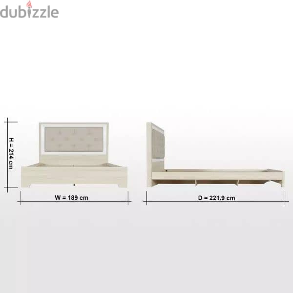 king bed with w nightstands سرير مزدوج مع مجرات جانبية 0