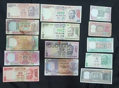 antique Indian banknotes