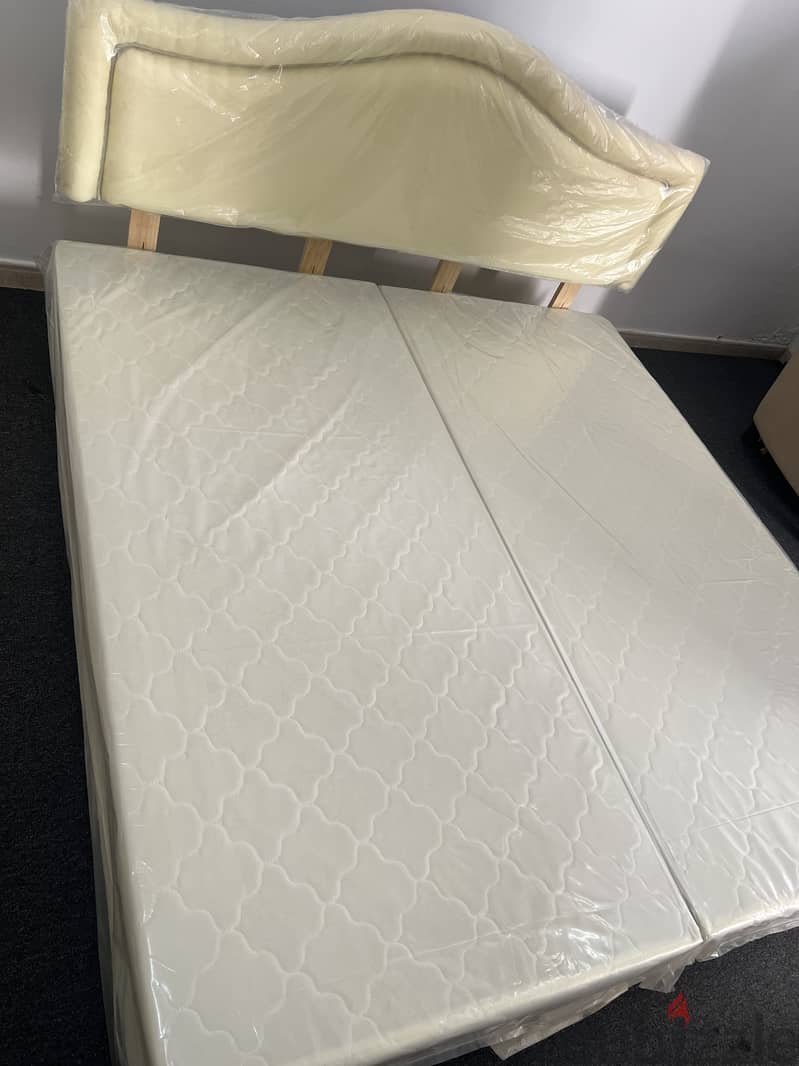 Almost NEW King size bed and mattress, 2