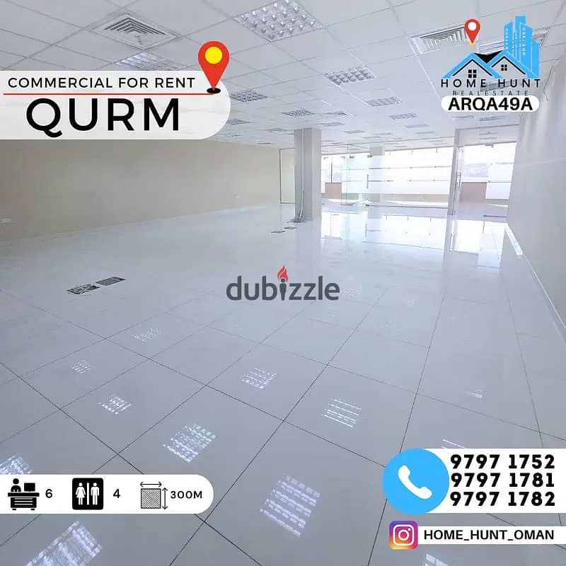 AL QURUM | 300 SQM OPEN SPACE OFFICE IN PRIME LOCATION 0