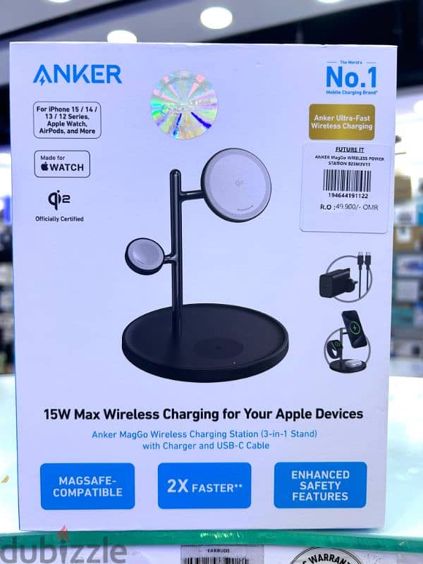 Anker Maggo 3-in-1 Charging Stand Black 0