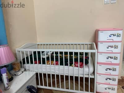 Ikea Baby crib with two mattresses