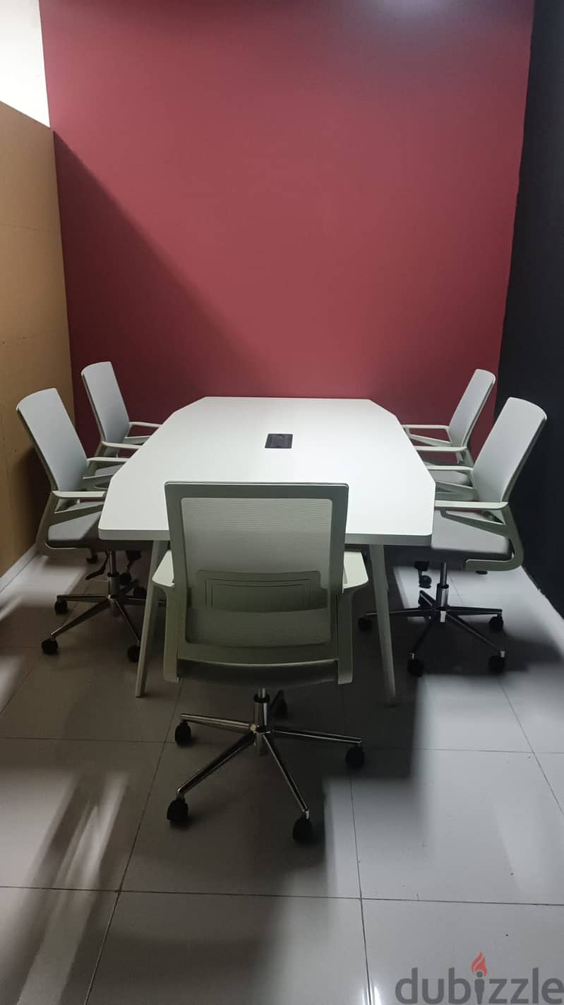 Meeting Table Available with 5 chairs New Condition un used 1