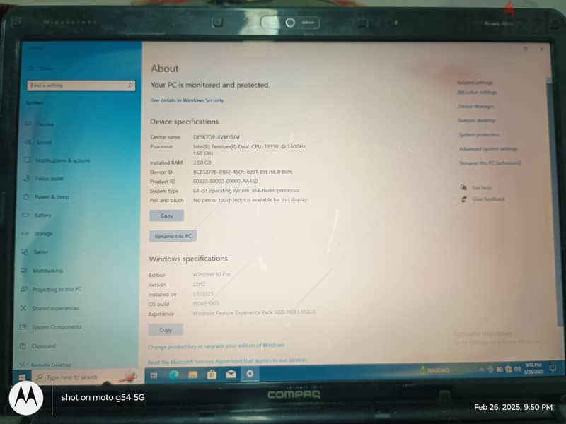 HP Compaq persario A900 laptop 1