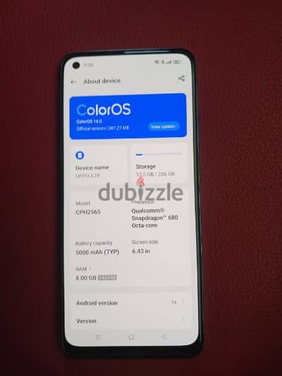 oppo a78 8gb ram 256 rom