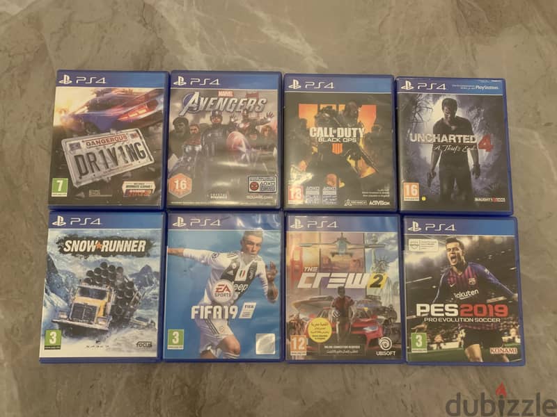 PS4 PRO 1TB with 2 controller and 9 games 1