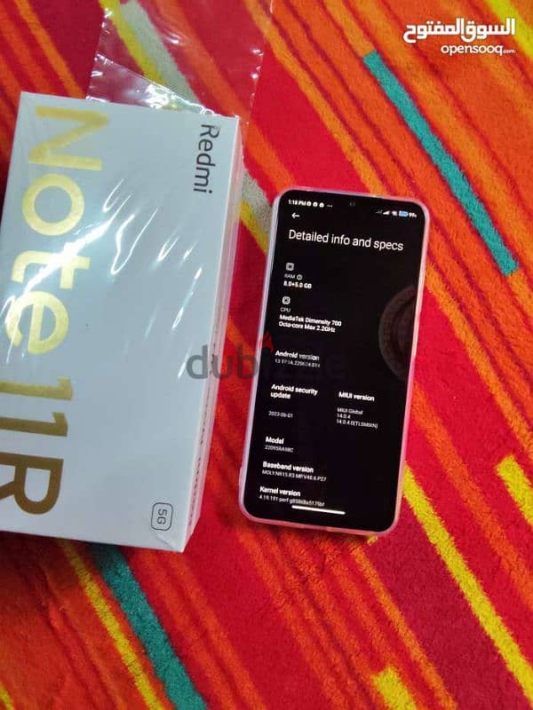 New mobile redmi note 11R 8 gb ram 2