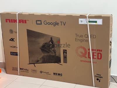 Nikai 58 inches QLED google tv brand new with one year warranty