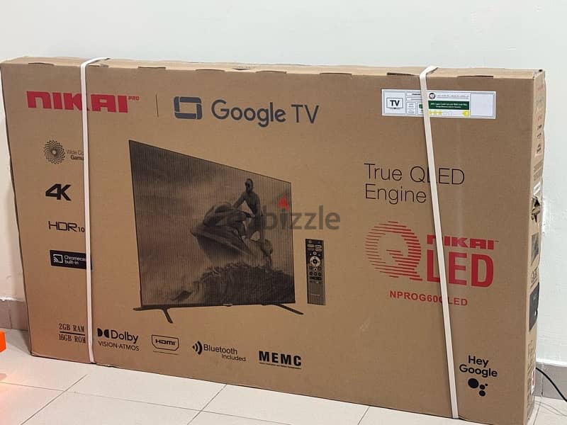 Nikai 58 inches QLED google tv brand new with one year warranty 0