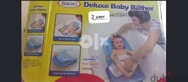 baby crib & baby bath ۔good condition  ۔25omr 2